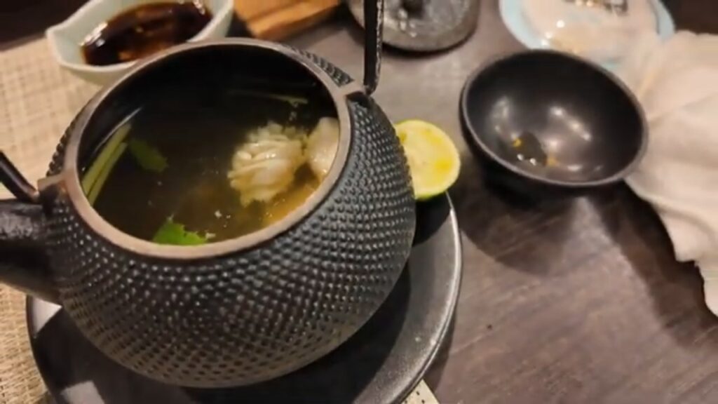 うぶやの宿泊時に提供された夕食の一品